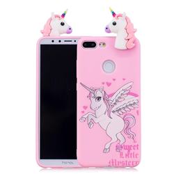 Wings Unicorn Soft 3D Climbing Doll Soft Case for Huawei Honor 9 Lite