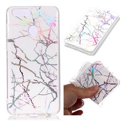 Color White Marble Pattern Bright Color Laser Soft TPU Case for Huawei Honor 9 Lite