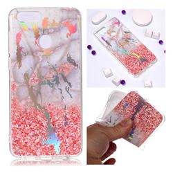 Powder Sandstone Marble Pattern Bright Color Laser Soft TPU Case for Huawei Honor 9 Lite