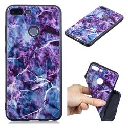 Marble 3D Embossed Relief Black TPU Cell Phone Back Cover for Huawei Honor 9 Lite