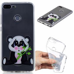 Bamboo Panda Clear Varnish Soft Phone Back Cover for Huawei Honor 9 Lite