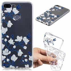 Magnolia Flower Clear Varnish Soft Phone Back Cover for Huawei Honor 9 Lite