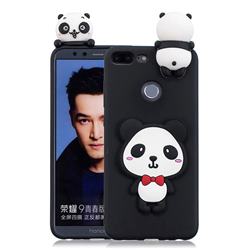 Red Bow Panda Soft 3D Climbing Doll Soft Case for Huawei Honor 9 Lite