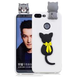 Little Black Cat Soft 3D Climbing Doll Soft Case for Huawei Honor 9 Lite