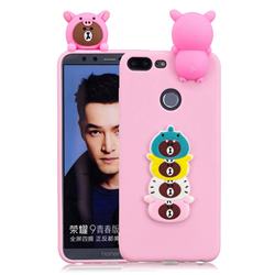 Expression Bear Soft 3D Climbing Doll Soft Case for Huawei Honor 9 Lite
