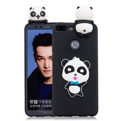 Blue Bow Panda Soft 3D Climbing Doll Soft Case for Huawei Honor 9 Lite
