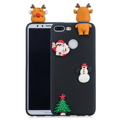 Black Elk Christmas Xmax Soft 3D Silicone Case for Huawei Honor 9 Lite