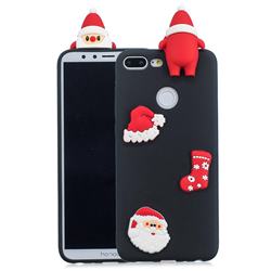 Black Santa Claus Christmas Xmax Soft 3D Silicone Case for Huawei Honor 9 Lite
