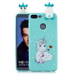 Heart Unicorn Soft 3D Climbing Doll Soft Case for Huawei Honor 9 Lite