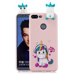 Music Unicorn Soft 3D Climbing Doll Soft Case for Huawei Honor 9 Lite