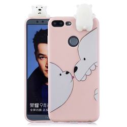 Big White Bear Soft 3D Climbing Doll Soft Case for Huawei Honor 9 Lite