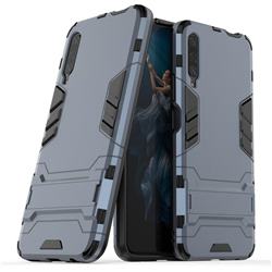 Armor Premium Tactical Grip Kickstand Shockproof Dual Layer Rugged Hard Cover for Huawei Honor 9X - Navy