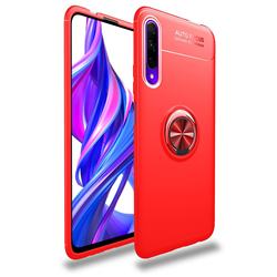 Auto Focus Invisible Ring Holder Soft Phone Case for Huawei Honor 9X - Red