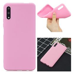Candy Soft Silicone Protective Phone Case for Huawei Honor 9X - Dark Pink