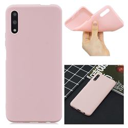 Candy Soft Silicone Protective Phone Case for Huawei Honor 9X - Light Pink