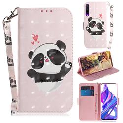Heart Cat 3D Painted Leather Wallet Phone Case for Huawei Honor 9X