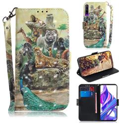 Beast Zoo 3D Painted Leather Wallet Phone Case for Huawei Honor 9X