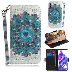 Peacock Mandala 3D Painted Leather Wallet Phone Case for Huawei Honor 9X