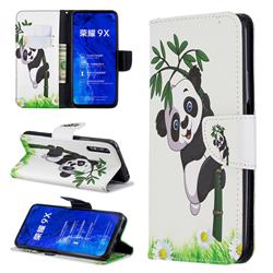 Bamboo Panda Leather Wallet Case for Huawei Honor 9X