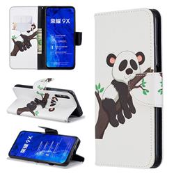 Tree Panda Leather Wallet Case for Huawei Honor 9X