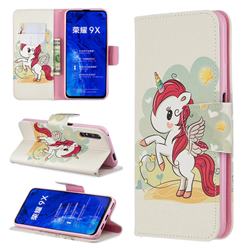 Cloud Star Unicorn Leather Wallet Case for Huawei Honor 9X