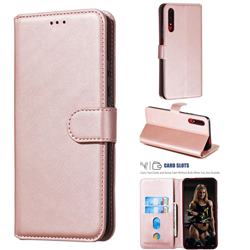 Retro Calf Matte Leather Wallet Phone Case for Huawei Honor 9X - Pink