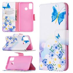 Butterflies Flowers Leather Wallet Case for Huawei Honor 9X Lite