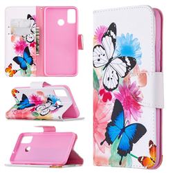 Vivid Flying Butterflies Leather Wallet Case for Huawei Honor 9X Lite