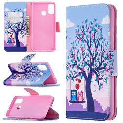 Tree and Owls Leather Wallet Case for Huawei Honor 9X Lite
