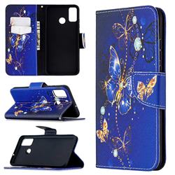 Purple Butterfly Leather Wallet Case for Huawei Honor 9X Lite