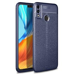 Luxury Auto Focus Litchi Texture Silicone TPU Back Cover for Huawei Honor 9X Lite - Dark Blue