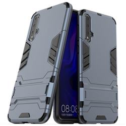 Armor Premium Tactical Grip Kickstand Shockproof Dual Layer Rugged Hard Cover for Huawei Honor 9X Pro - Navy
