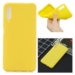 Candy Soft Silicone Protective Phone Case for Huawei Honor 9X Pro - Yellow