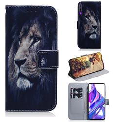 Lion Face PU Leather Wallet Case for Huawei Honor 9X Pro