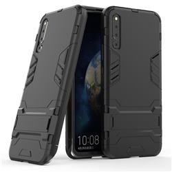 Armor Premium Tactical Grip Kickstand Shockproof Dual Layer Rugged Hard Cover for Huawei Honor Magic 2 - Black