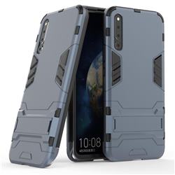 Armor Premium Tactical Grip Kickstand Shockproof Dual Layer Rugged Hard Cover for Huawei Honor Magic 2 - Navy