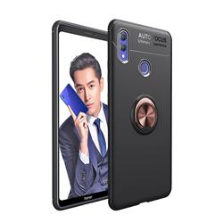 Auto Focus Invisible Ring Holder Soft Phone Case for Huawei Honor Note 10 - Black Gold