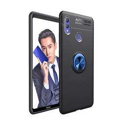 Auto Focus Invisible Ring Holder Soft Phone Case for Huawei Honor Note 10 - Black Blue
