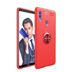 Auto Focus Invisible Ring Holder Soft Phone Case for Huawei Honor Note 10 - Red