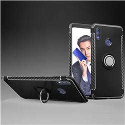 Armor Anti Drop Carbon PC + Silicon Invisible Ring Holder Phone Case for Huawei Honor Note 10 - Black