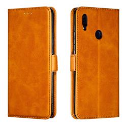 Retro Classic Calf Pattern Leather Wallet Phone Case for Huawei Honor Note 10 - Yellow