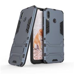 Armor Premium Tactical Grip Kickstand Shockproof Dual Layer Rugged Hard Cover for Huawei Honor Play(6.3 inch) - Navy