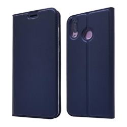 Ultra Slim Card Magnetic Automatic Suction Leather Wallet Case for Huawei Honor Play(6.3 inch) - Royal Blue