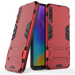 Armor Premium Tactical Grip Kickstand Shockproof Dual Layer Rugged Hard Cover for Huawei Honor Play 3 - Wine Red