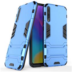 Armor Premium Tactical Grip Kickstand Shockproof Dual Layer Rugged Hard Cover for Huawei Honor Play 3 - Light Blue