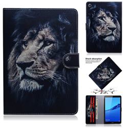 Lion Face Painting Tablet Leather Wallet Flip Cover for Huawei Honor Tab 5 (8 inch)