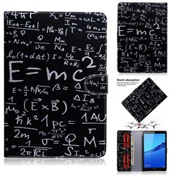 Math Formula Painting Tablet Leather Wallet Flip Cover for Huawei Honor Tab 5 (8 inch)