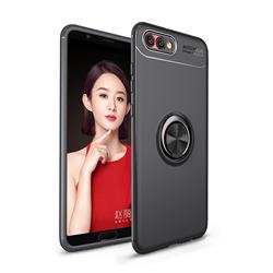Auto Focus Invisible Ring Holder Soft Phone Case for Huawei Honor View 10 (V10) - Black