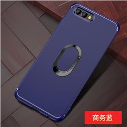 Anti-fall Invisible 360 Rotating Ring Grip Holder Kickstand Phone Cover for Huawei Honor View 10 (V10) - Blue