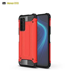 King Kong Armor Premium Shockproof Dual Layer Rugged Hard Cover for Huawei Honor X10 5G - Big Red